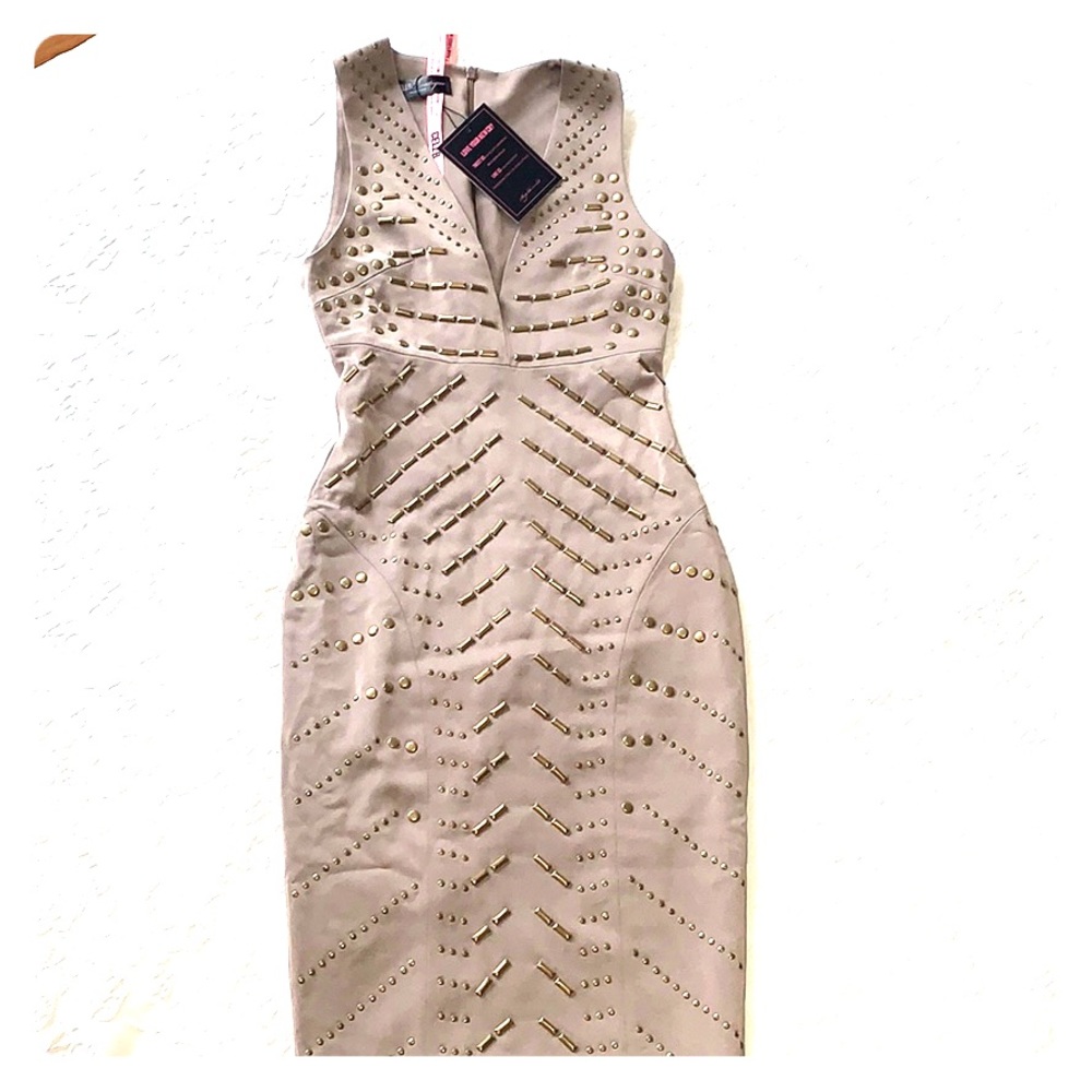 gorgeous studded house of CB bodycon dress